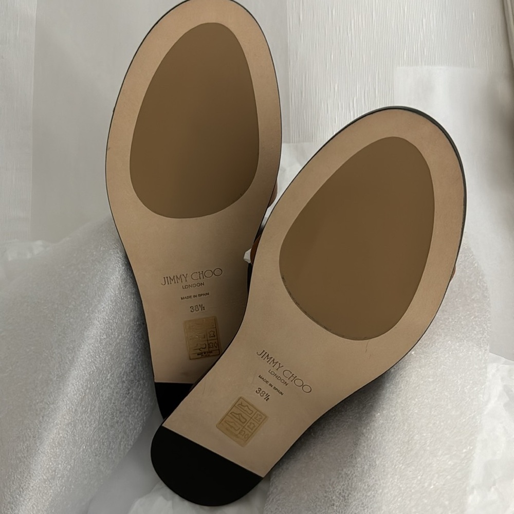 Jimmy Choo Tan Slide Sandals - Picture 5 of 5